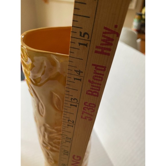 Studio B by Magenta (Early Rae Dunn) 14.5" Yellow Rose Pattern Vase - Picture 9 of 9